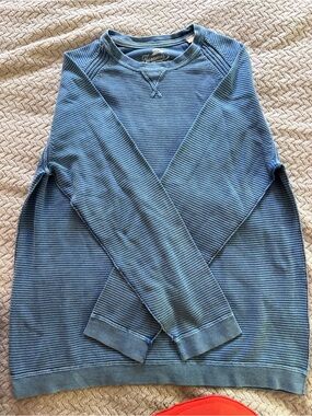 Tommy Bahama Blue Ribbed Crewneck Pullover Sweater